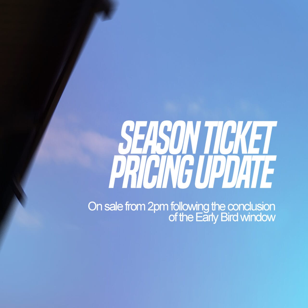 Season Ticket Pricing Update