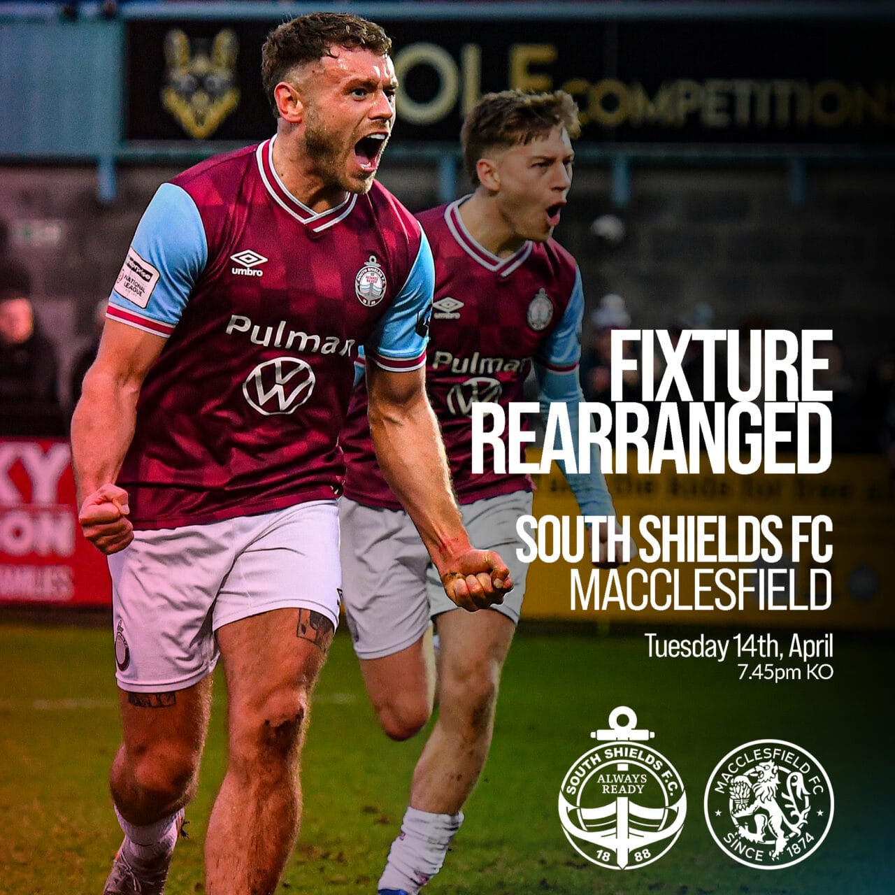 Macclesfield Fixture Rearranged