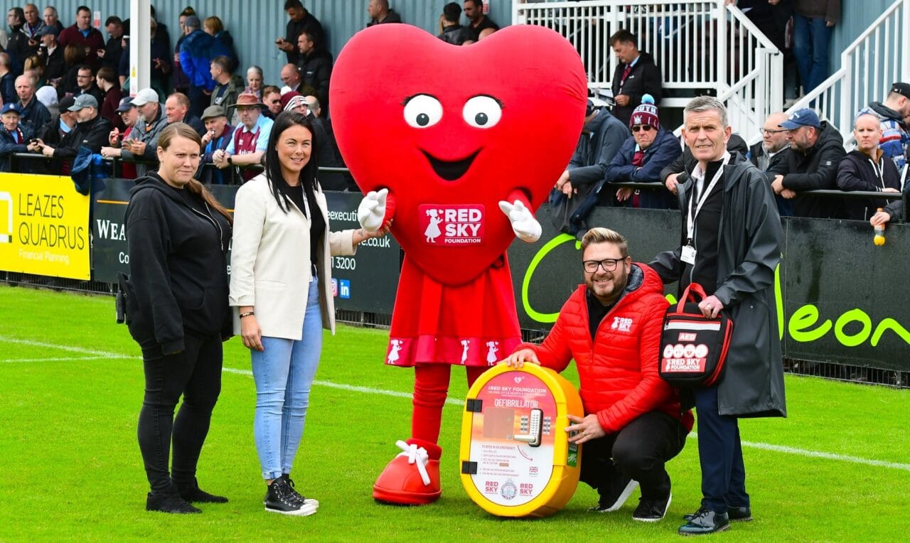 Public access defibrillator donated by Red Sky Foundation