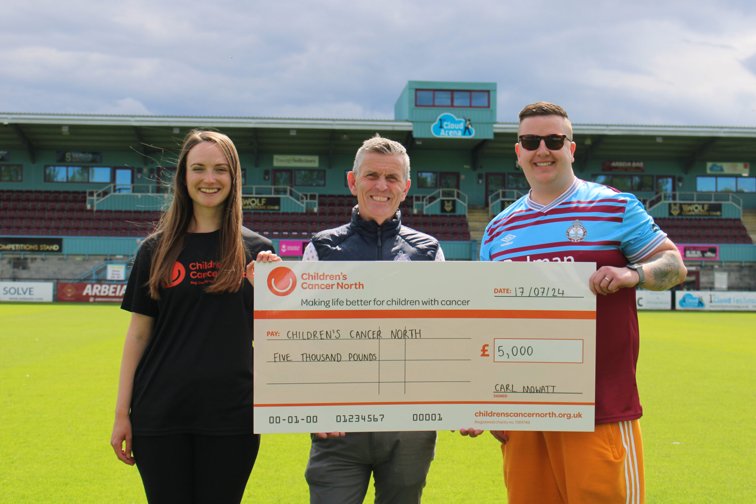 South Shields FC support Children’s Cancer North and Arthur