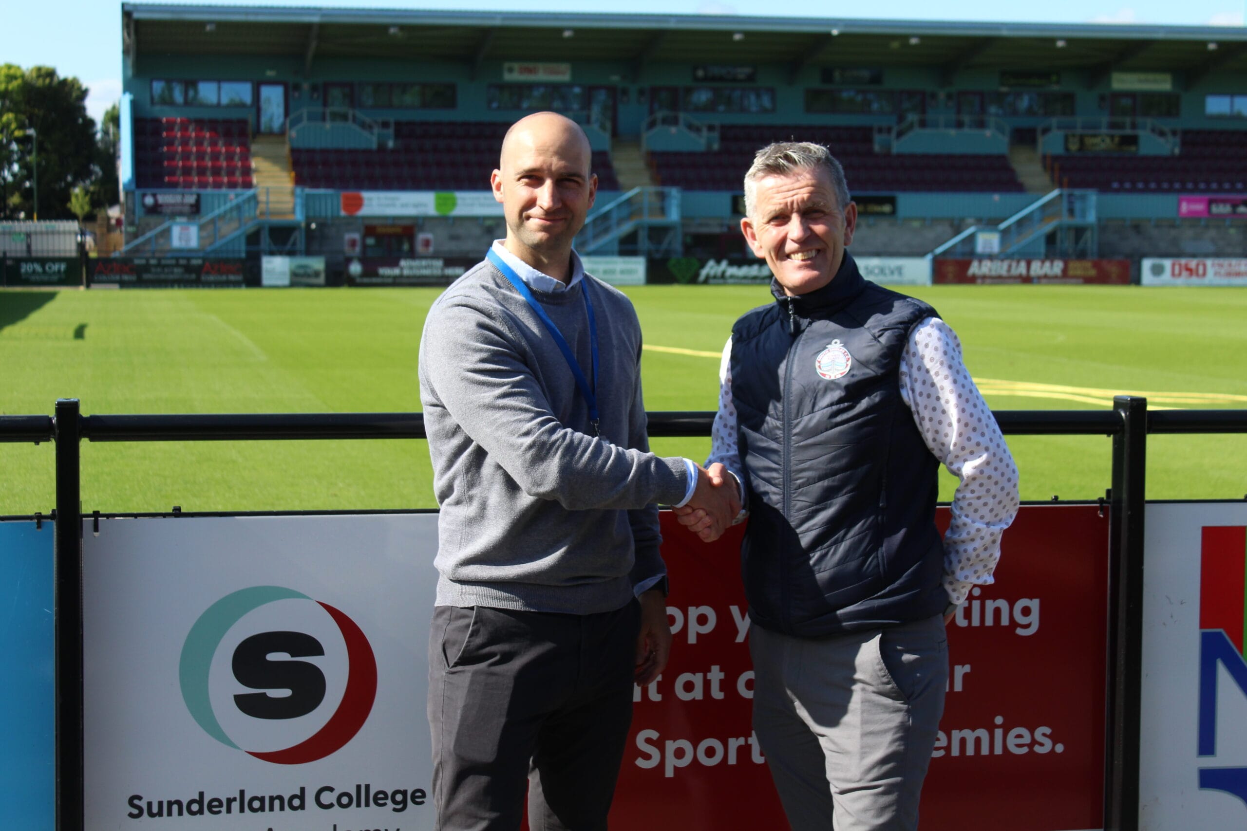 South Shields Football Club is Delighted to Announce Enhanced Sponsorship from Sunderland College Sports Academy
