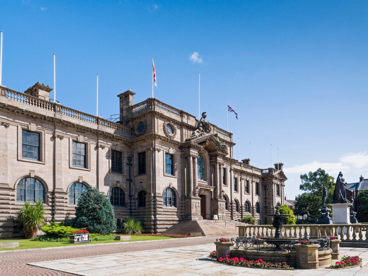 South Shields Town Hall on a sunny day.