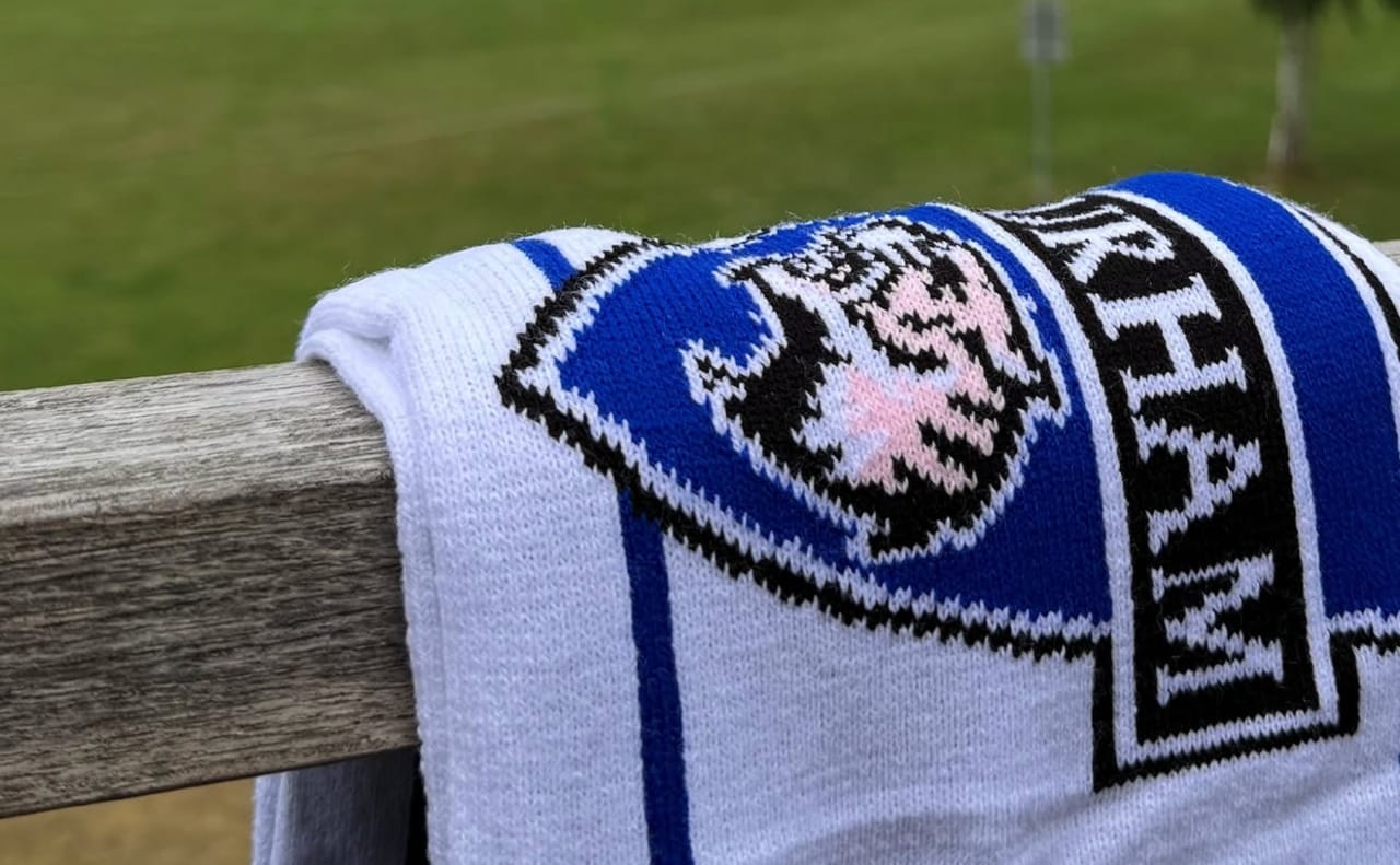 Durham WFC Scarf on a Fence